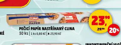 PEČICÍ PAPÍR NASTŘÍHANÝ CLINA