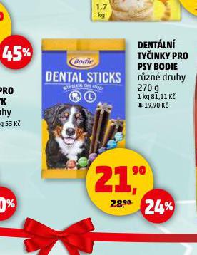 BODIE DENTÁLNÍ TYČINKY PRO PSY