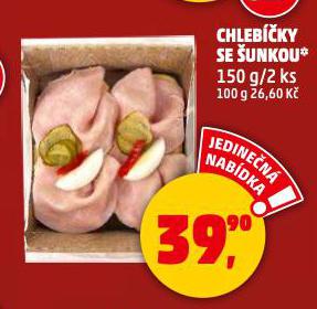 CHLEBÍČKY SE ŠUNKOU