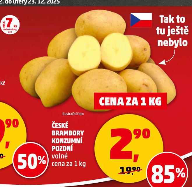 ČESKÉ BRAMBORY KONZUMNÍ POZDNÍ