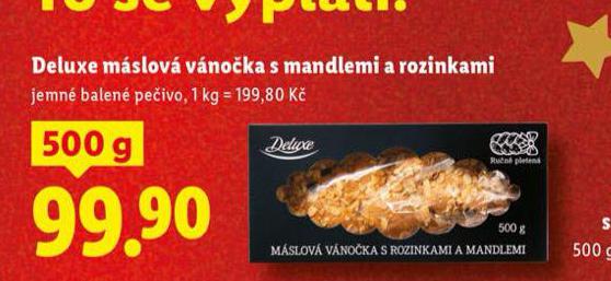 DELUXE M�SLOV� V�NO�KA S MANDLEMI A ROZINKAMI
