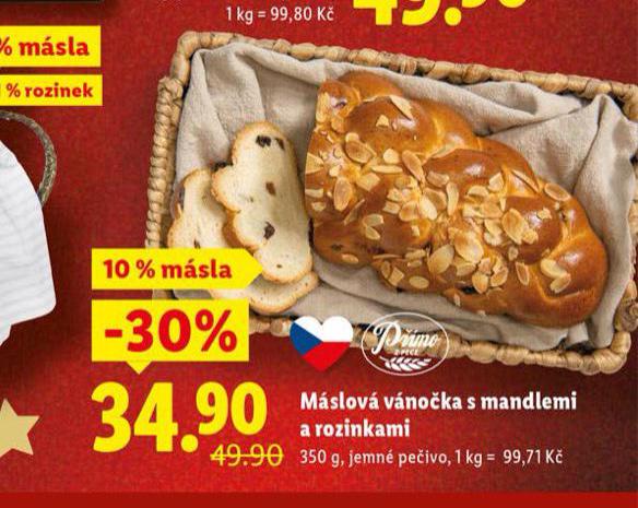 M�SLOV� V�NO�KA S MANDLEMI A ROZINKAMI