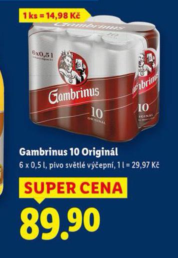 PIVO GAMBRINUS ORIGIN�L 10