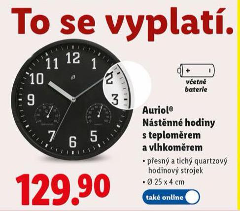 N�ST�NN� HODINY S TEPLOM�REM A VLHKOM�REM