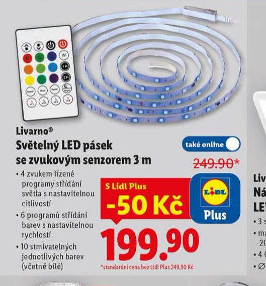 SV�TELN� LED P�SEK SE ZVUKOV�M SENSOREM 3M