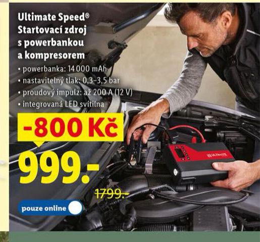 STARTOVAC� ZDROJ S POWERBANKOU A KOMPRESOREM