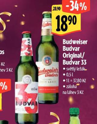 PIVO BUDWEISER BUDVAR