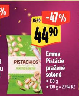 EMMA PISTÁCIE PRAŽENÉ SOLENÉ