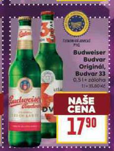PIVO BUDWEISER BUDVAR