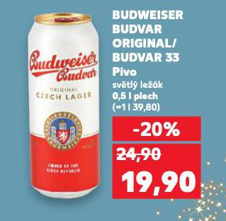 PIVO BUDWEISER BUDVAR