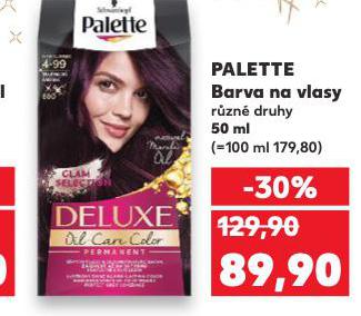 PALETTE BARVA NA VLASY