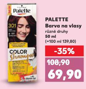 PALETTE BARVA NA VLASY