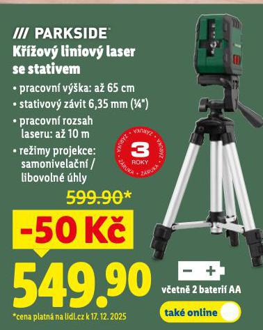 PARKSIDE AKU K�͎OV� LINIOV� LASER SE STATIVEM