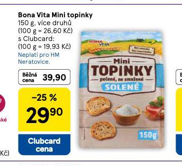 BONA VITA MINI TOPINKY