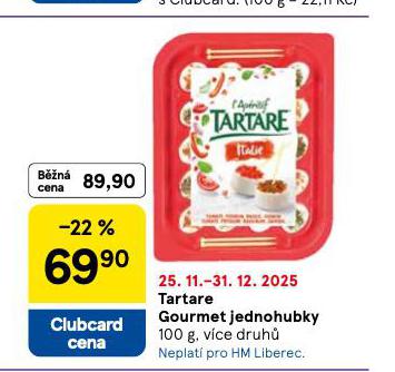TARTARE GOURMET JEDNOHUBKY