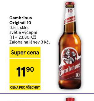 PIVO GAMBRINUS ORIGIN�L 10