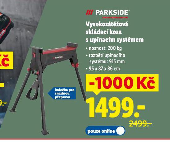 VYSOKOZÁTĚŽOVÁ SKLÁDACÍ KOZA S UPÍNACÍM SYSTÉMEM