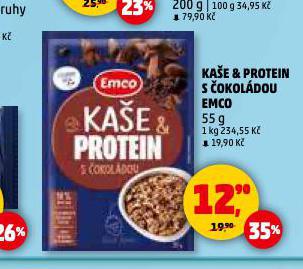 KAŠE & PROTEIN S ČOKOLÁDOU EMCO