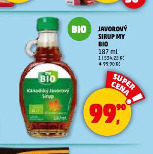 JAVOROV� SIRUP MY BIO