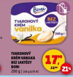 TVAROHOV� KR�M VANILKA BEZ LAKT�ZY