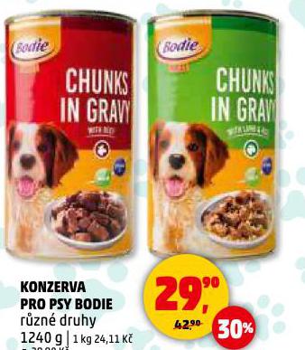 BODIE KONZERVA PRO PSY