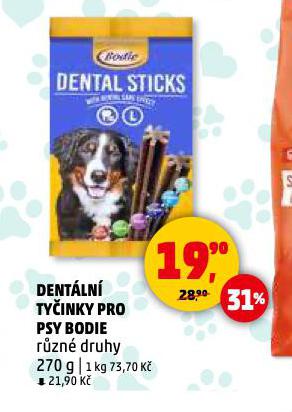 BODIE DENTÁLNÍ TYČINKY PRO PSY