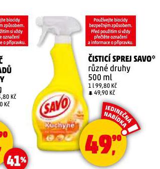 SAVO �ISTIC� SPREJ