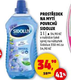 SIDOLUX PROSTŘEDEK NA MYTÍ POVRCHŮ
