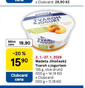 MADETA JIHOČESKÝ TVAROH S JOGURTEM