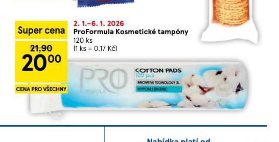 PROFURMULA KOSMETICK� TAMPONY