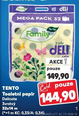 TENTO TOALETN� PAP�R