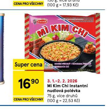 MI KIM CHI INSTANTNÍ NUDLOVÁ POLÉVKA
