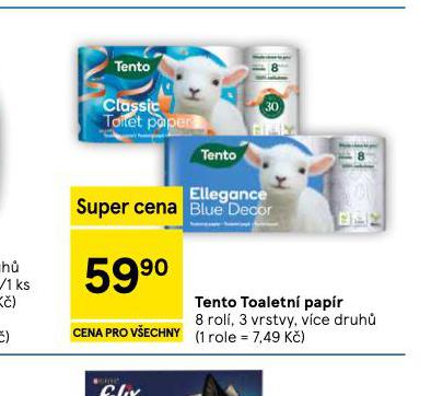 TENTO TOALETN� PAP�R