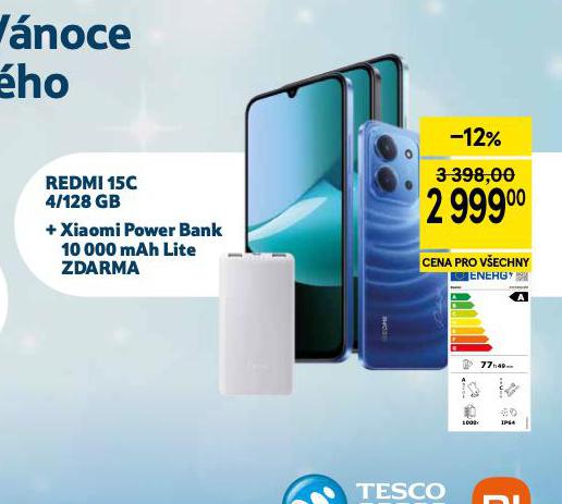 REDMI 15C 4/128 GB + XIAOMI POWER BANK 10000mAh