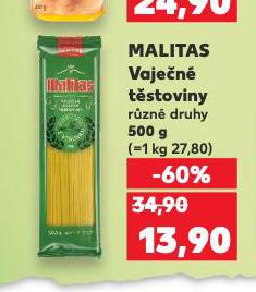 MALITAS VAJEČNÉ TĚSTOVINY