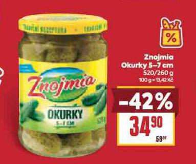 ZNOJMIA OKURKY 5-7 CM
