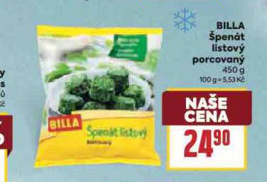 BILLA �PEN�T LISTOV� PORCOVAN�