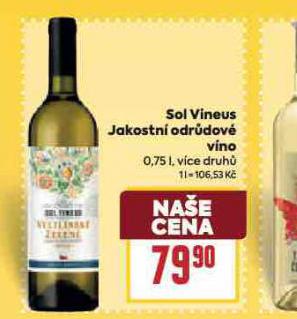 SOL VINEUS JAKOSTNÍ ODRŮDOVÉ VÍNO