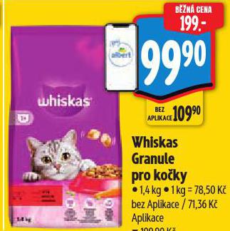 WHISKAS GRANULE PRO KOČKY