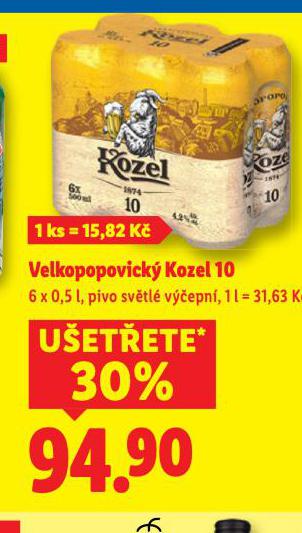 PIVO VELKOPOPOVICK� KOZEL 10