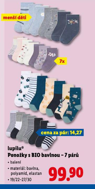 PONO�KY S BIO BAVLNOU