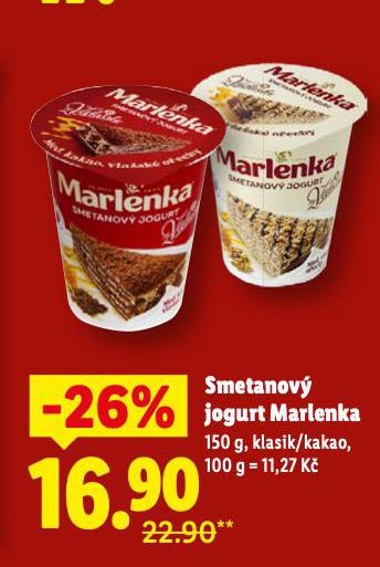 SMETANOV� JOGURT MARLENKA