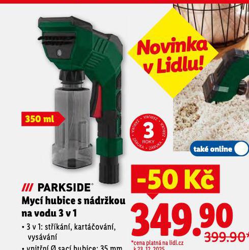 PARKSIDE MYC� HUBICE S N�DR�KOU NA VODU