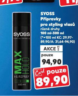 SYOSS P��PRAVKY NA STYLING VLAS�