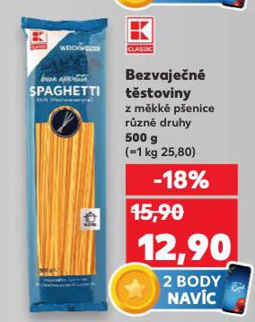 BEZVAJEČNÉ TĚSTOVINY