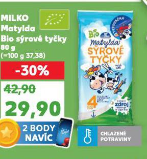 MILKO MATYLDA BIO SÝROVÉ TYČKY