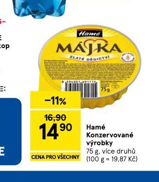 HAM� KONZERVOVAN� V�ROBKY