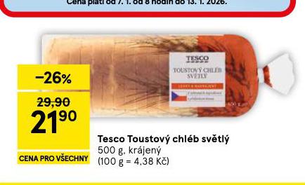 TOUSTOVÝ CHLÉB SVĚTLÝ