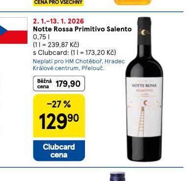 NOTTE ROSSA PRIMITIVO SALENTO