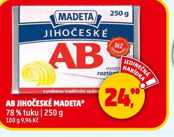 AB JIHOČESKÉ MADETA